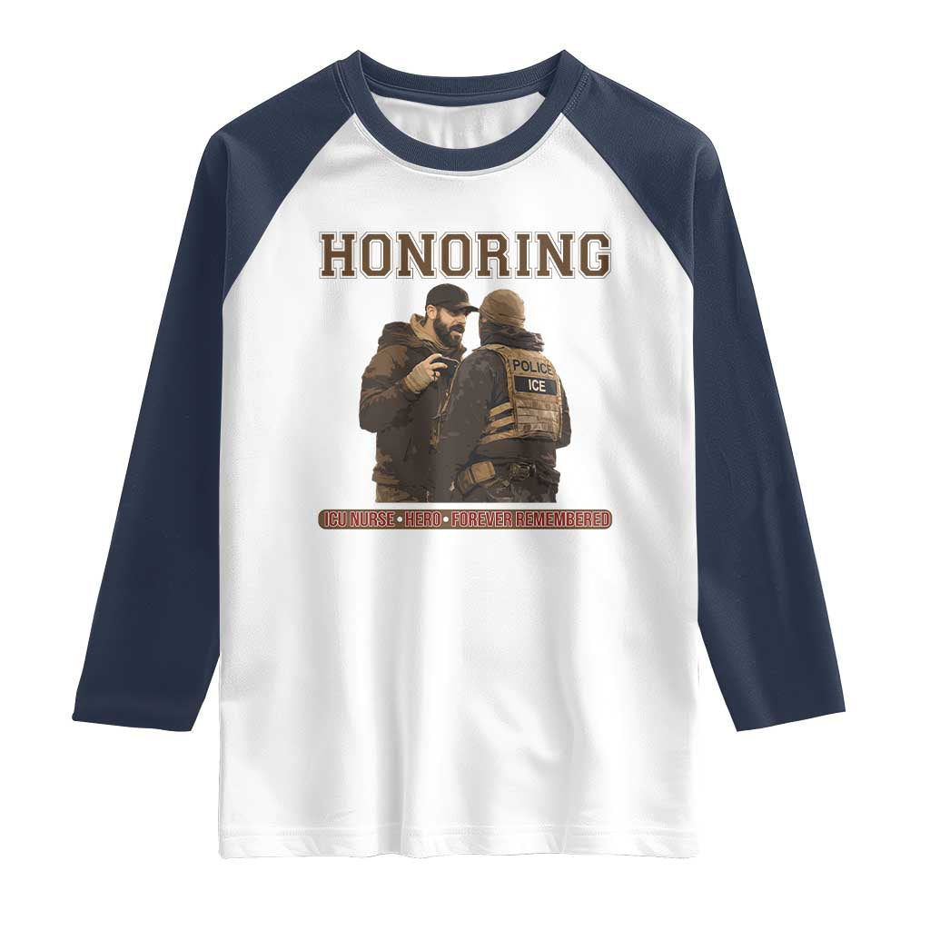 Honoring Alex Pretti ICU Nurse Tribute Support Gift Raglan Shirt