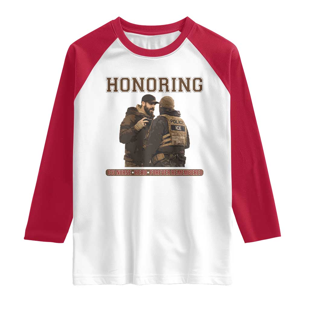 Honoring Alex Pretti ICU Nurse Tribute Support Gift Raglan Shirt