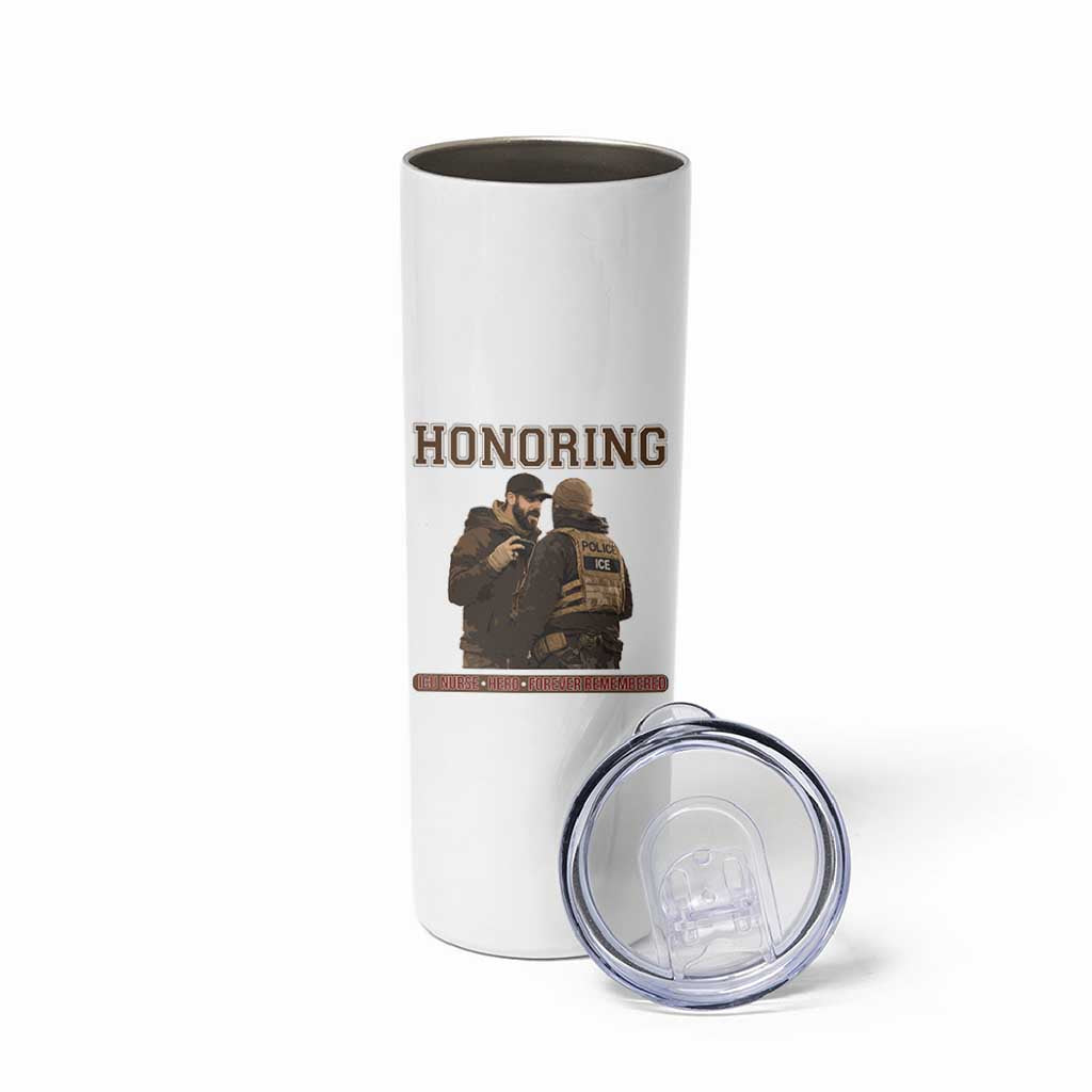 Honoring Alex Pretti ICU Nurse Tribute Support Gift Skinny Tumbler