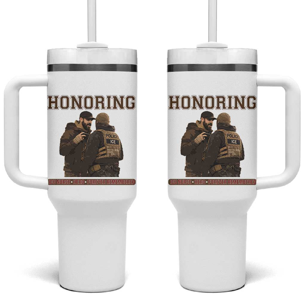 Honoring Alex Pretti ICU Nurse Tribute Support Gift Tumbler With Handle