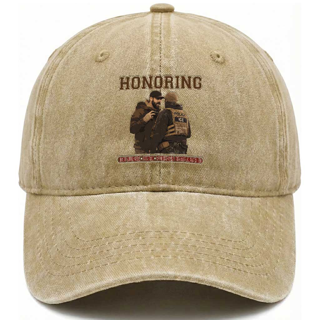 Honoring Alex Pretti ICU Nurse Tribute Support Gift Washed Cotton Baseball Cap