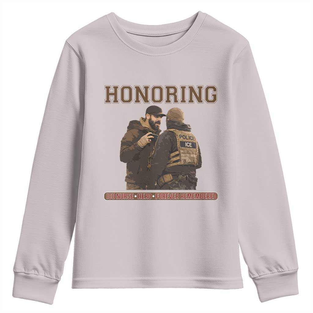 Honoring Alex Pretti ICU Nurse Tribute Support Gift Youth Sweatshirt
