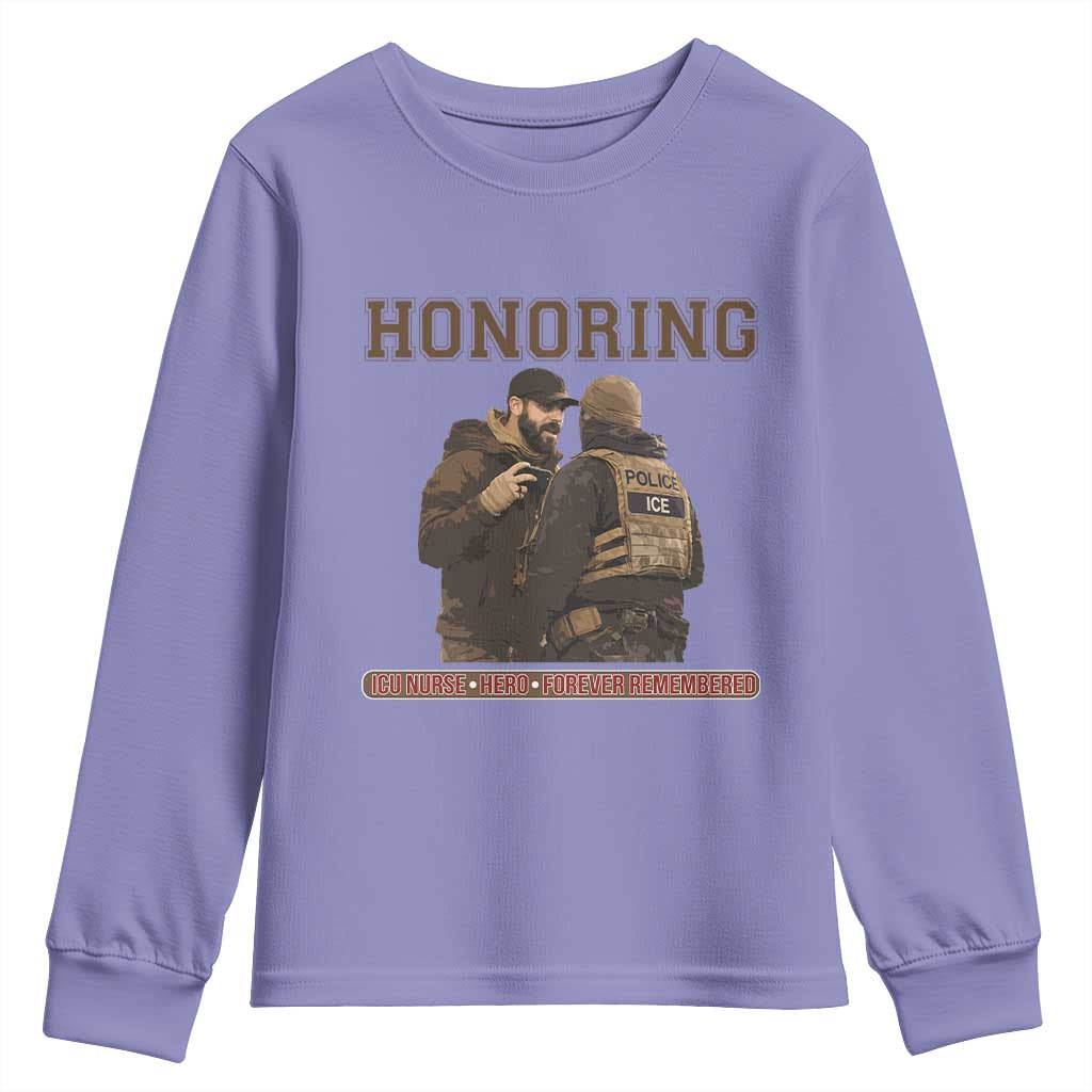 Honoring Alex Pretti ICU Nurse Tribute Support Gift Youth Sweatshirt