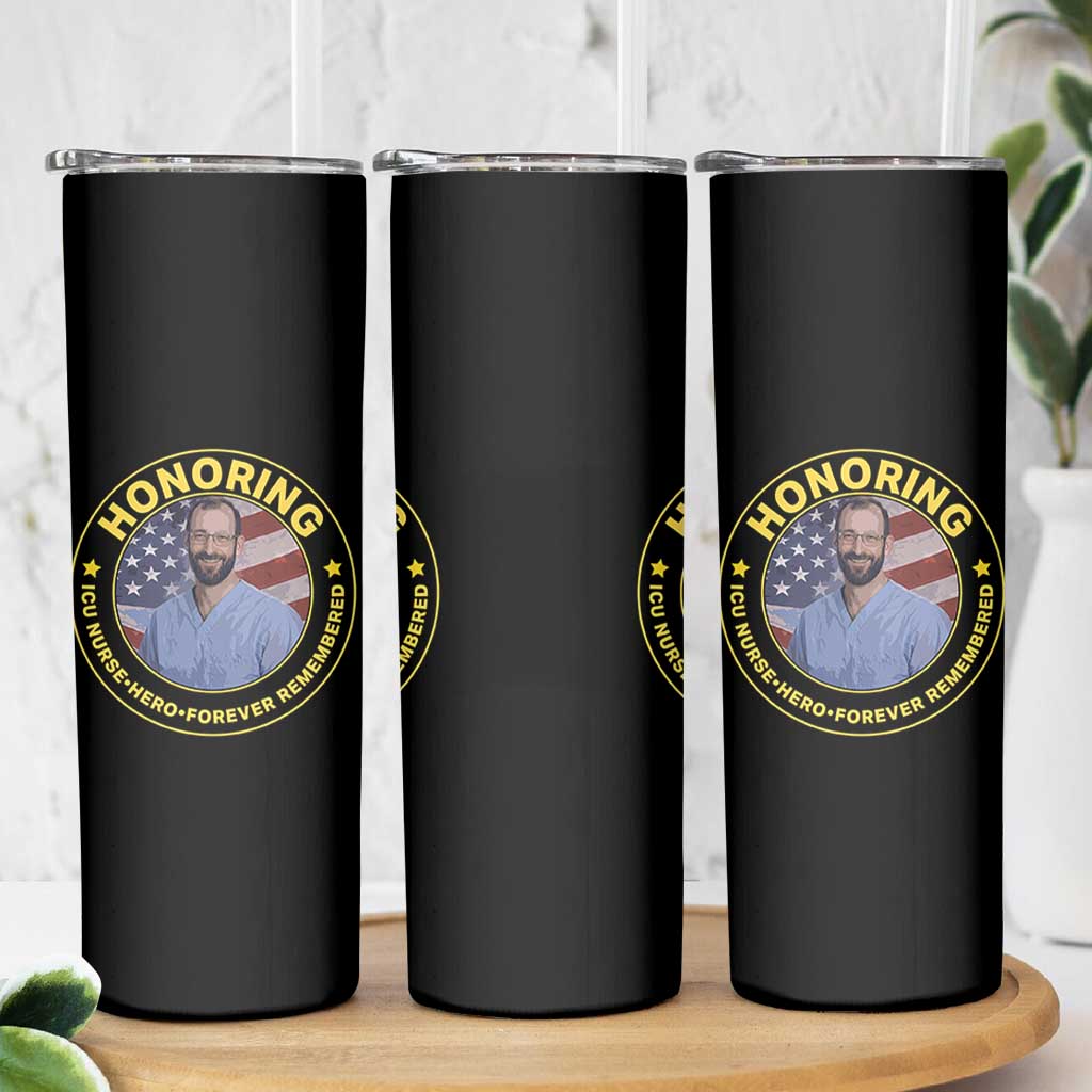 Alex Pretti Memorial Healthcare Hero Skinny Tumbler Minneapolis Support Gift