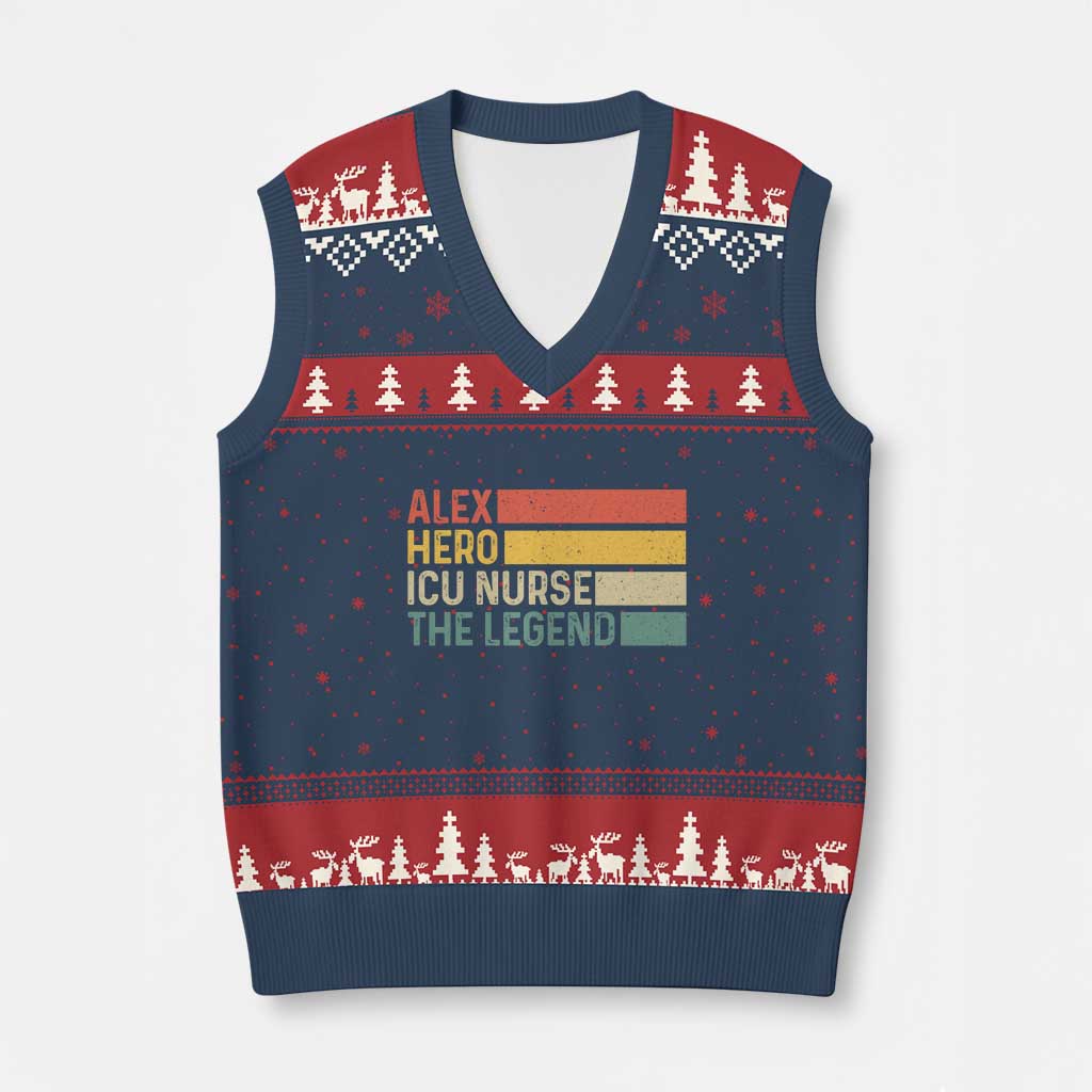 Vintage Retro Gift V-Neck Knit Sweater Vest Vintage Retro Gift