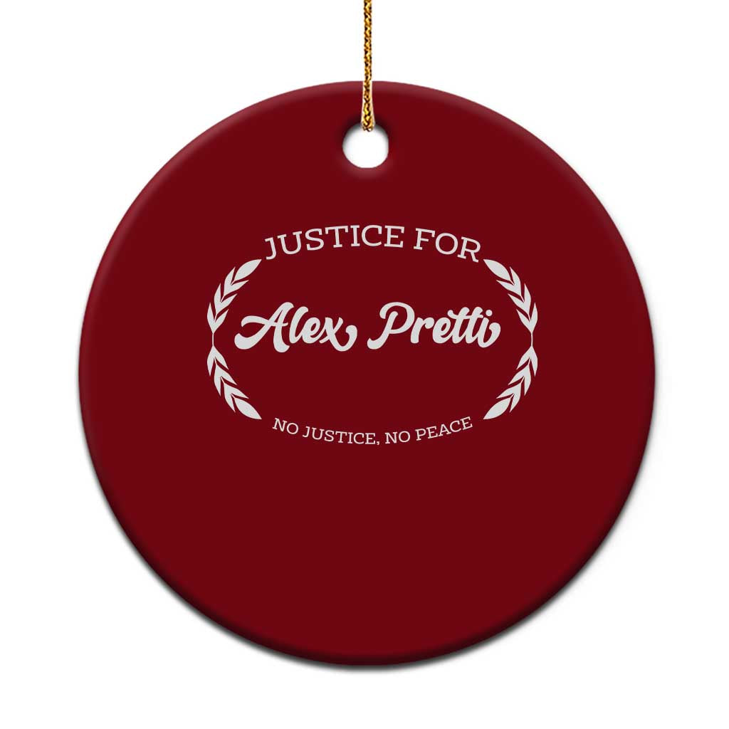 Justice For Alex Pretti Ceramic Ornament Abolish ICE Protest Minneapolis Support Gift