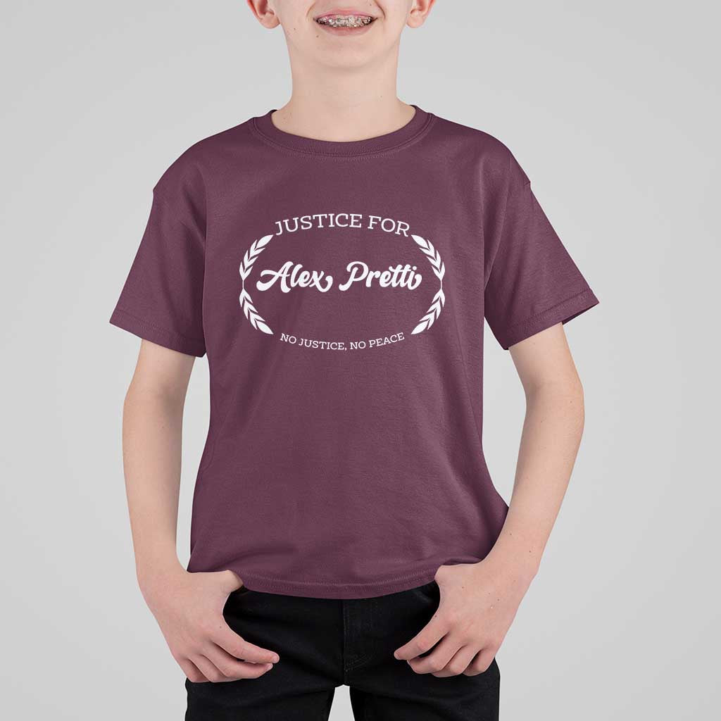 Justice For Alex Pretti T Shirt For Kid Abolish ICE Protest Minneapolis Support Gift