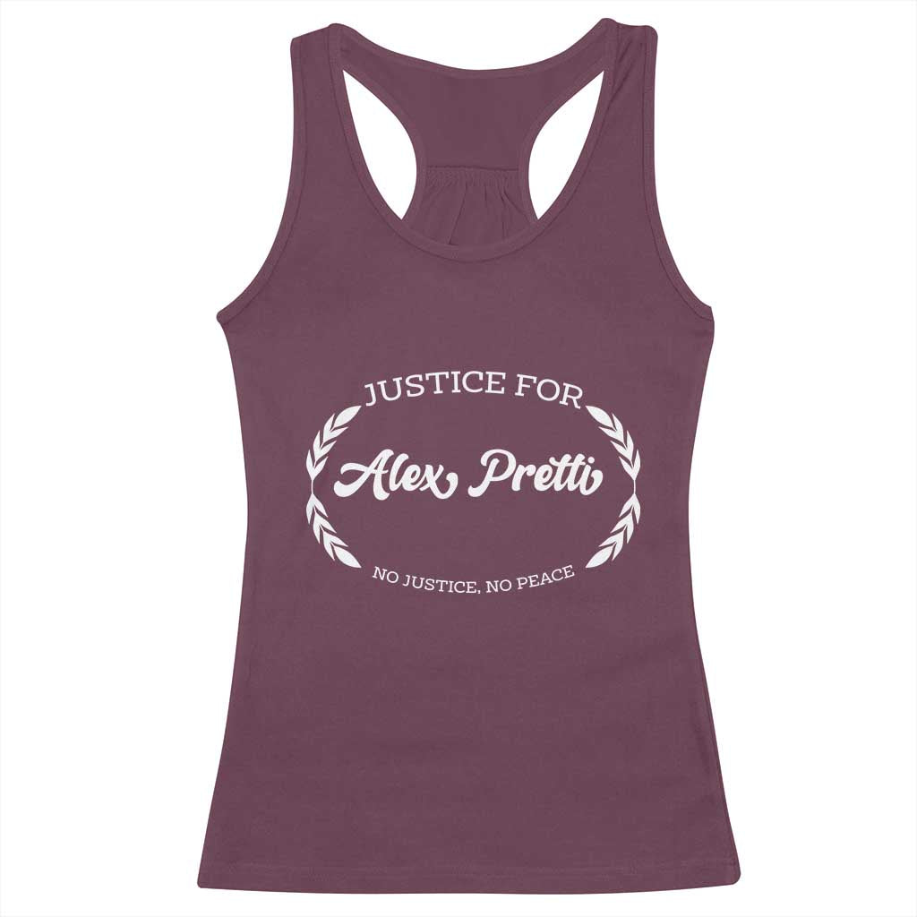 Justice For Alex Pretti Racerback Tank Top Abolish ICE Protest Minneapolis Support Gift
