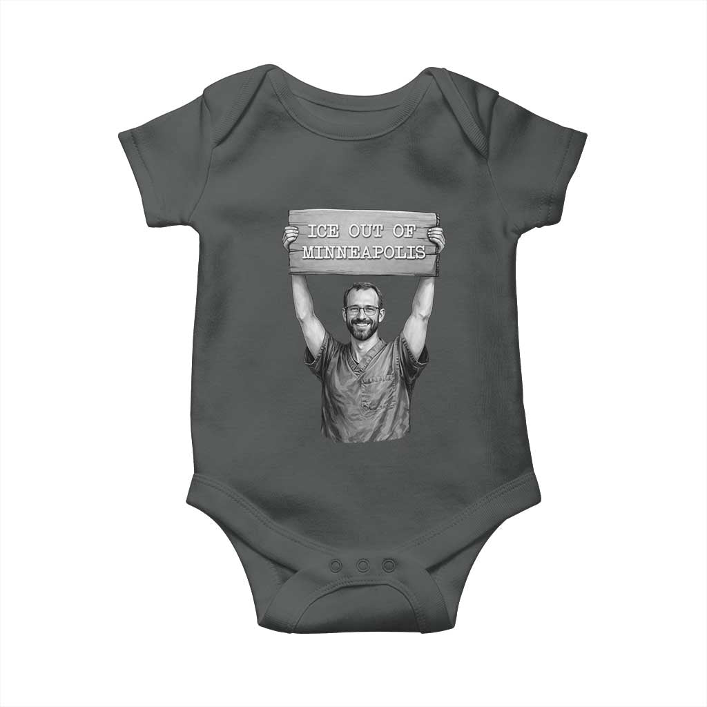 Ice Out Of Minneapolis Baby Onesie Alex Pretti Memorial ICU Nurse Tribute Support