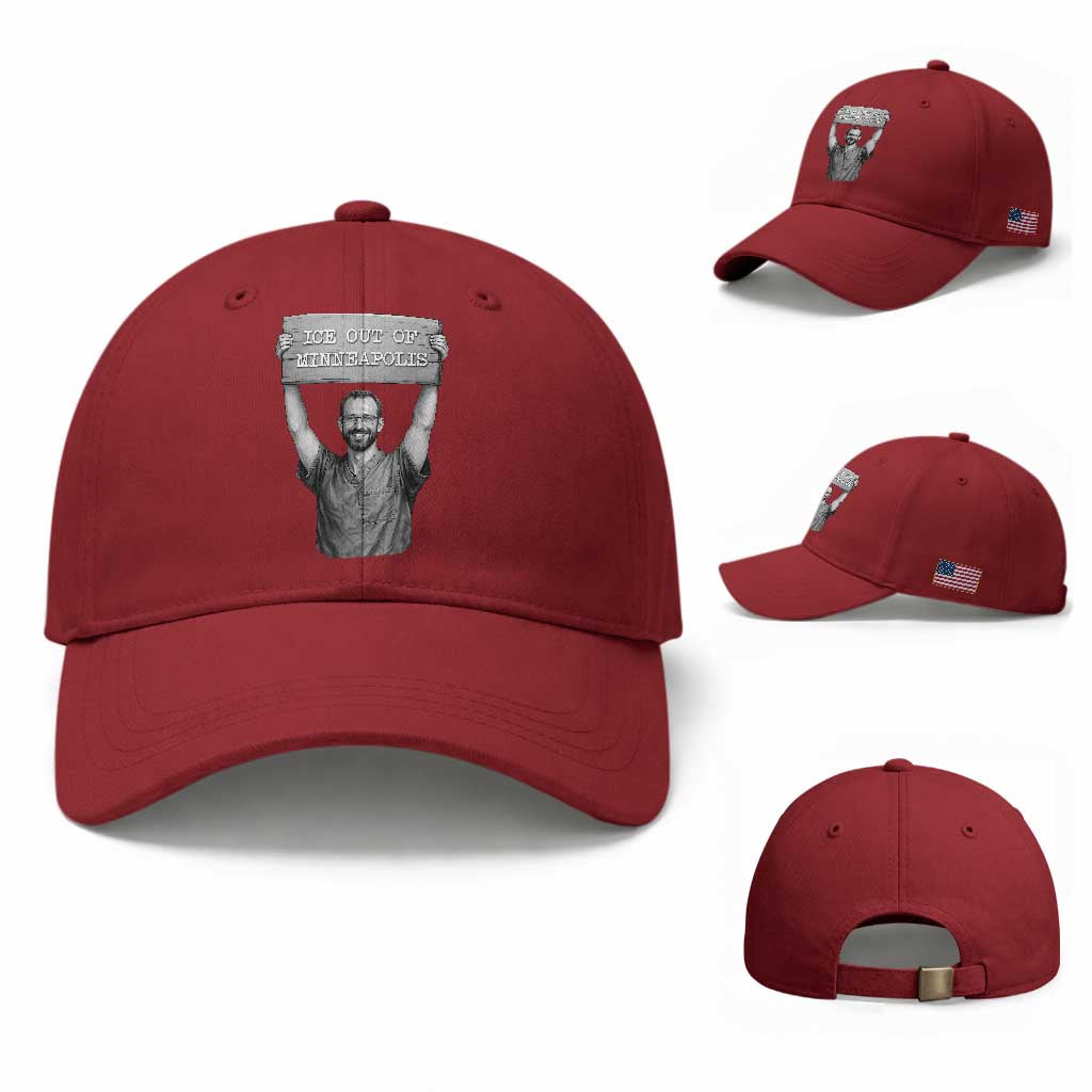 Ice Out Of Minneapolis Baseball Cap Alex Pretti Memorial ICU Nurse Tribute Support