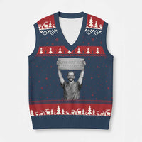 Ice Out Of Minneapolis V-Neck Knit Sweater Vest Alex Pretti Memorial ICU Nurse Tribute Support