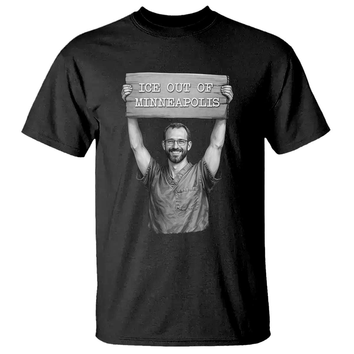 Ice Out Of Minneapolis T Shirt Alex Pretti Memorial ICU Nurse Tribute Support