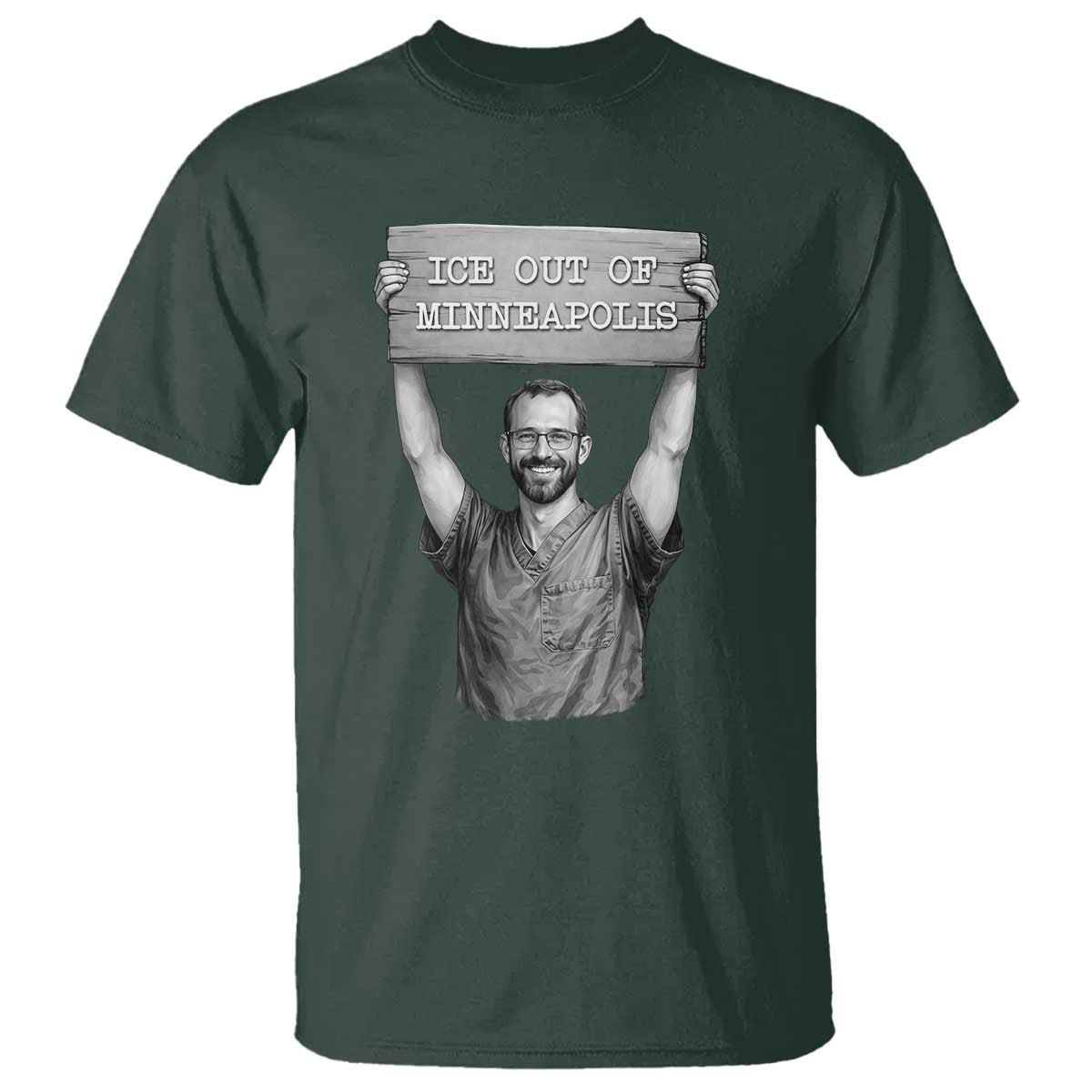 Ice Out Of Minneapolis T Shirt Alex Pretti Memorial ICU Nurse Tribute Support