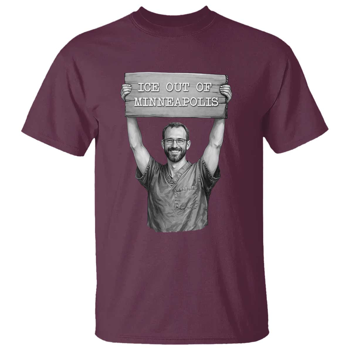 Ice Out Of Minneapolis T Shirt Alex Pretti Memorial ICU Nurse Tribute Support