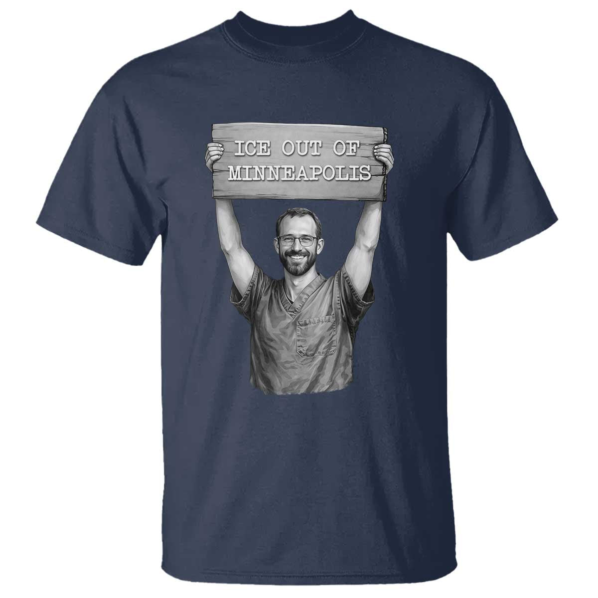 Ice Out Of Minneapolis T Shirt Alex Pretti Memorial ICU Nurse Tribute Support