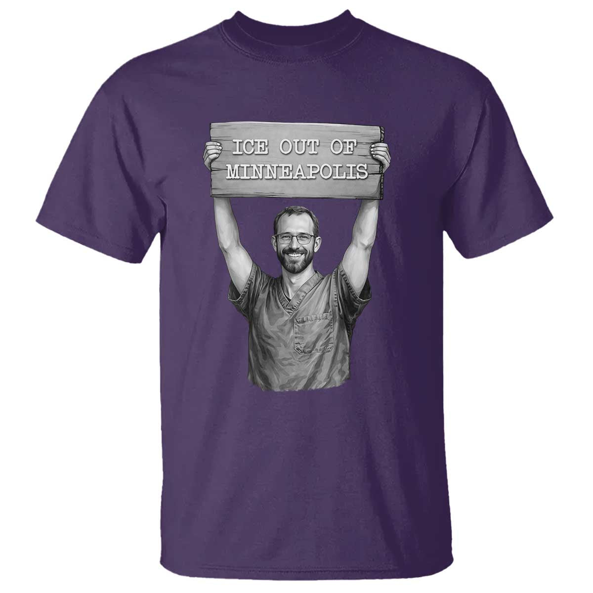 Ice Out Of Minneapolis T Shirt Alex Pretti Memorial ICU Nurse Tribute Support