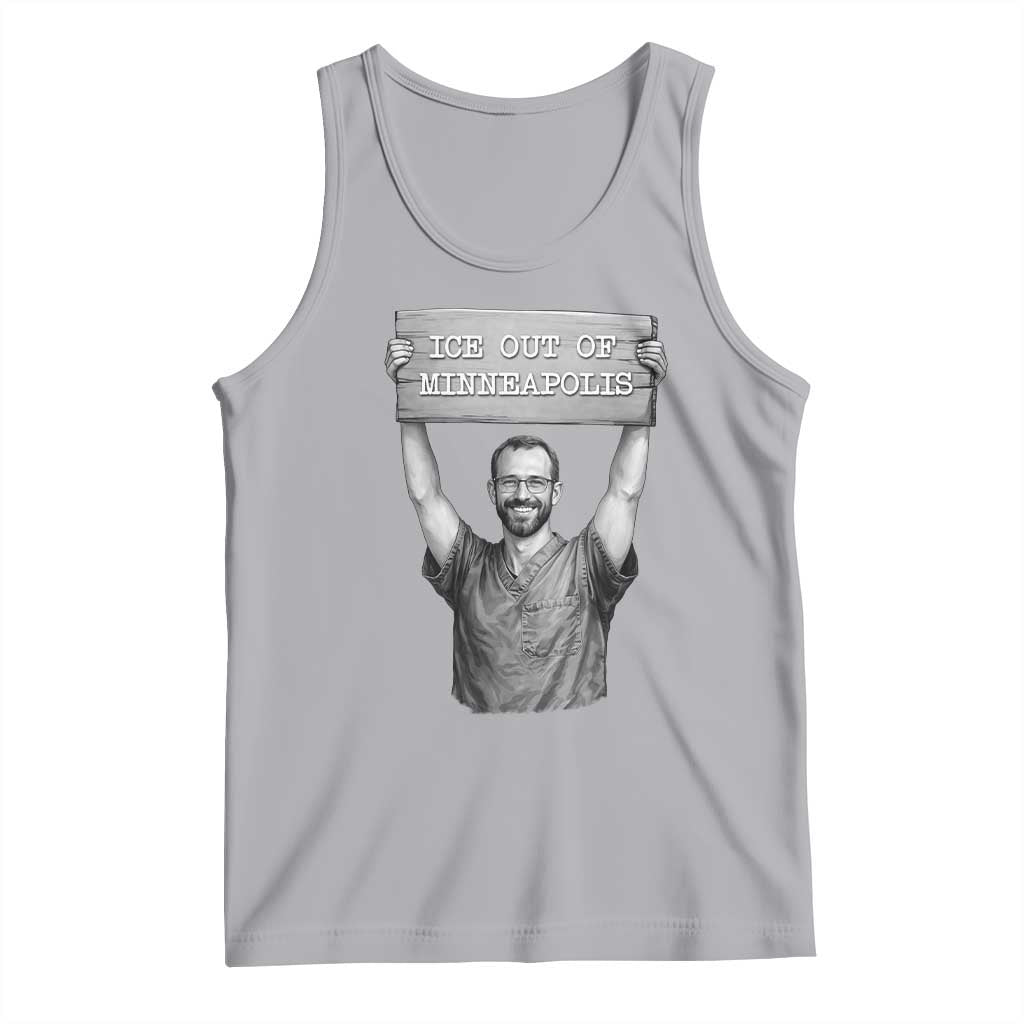 Ice Out Of Minneapolis Tank Top Alex Pretti Memorial ICU Nurse Tribute Support