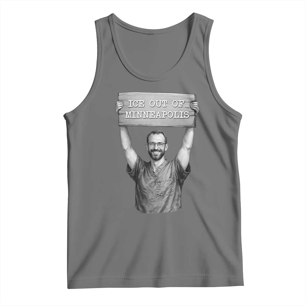 Ice Out Of Minneapolis Tank Top Alex Pretti Memorial ICU Nurse Tribute Support