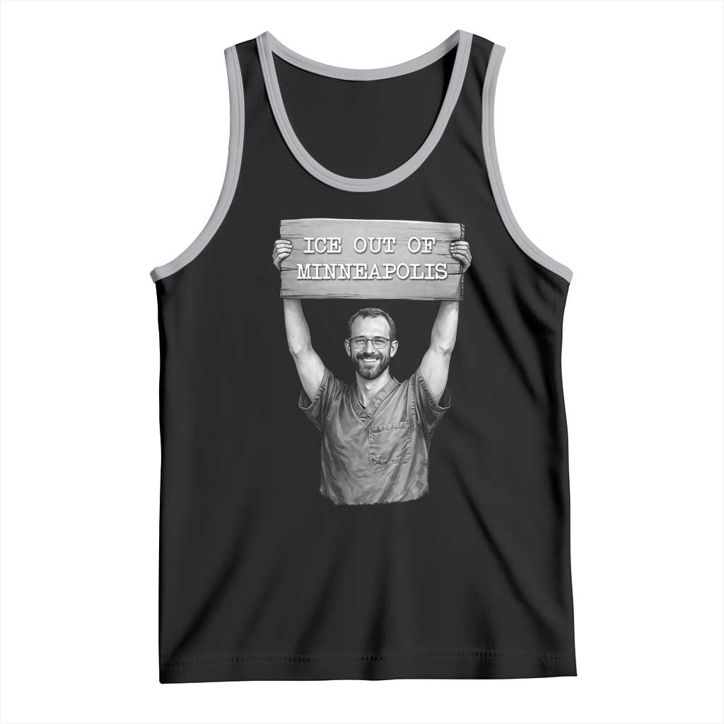 Ice Out Of Minneapolis Tank Top Alex Pretti Memorial ICU Nurse Tribute Support
