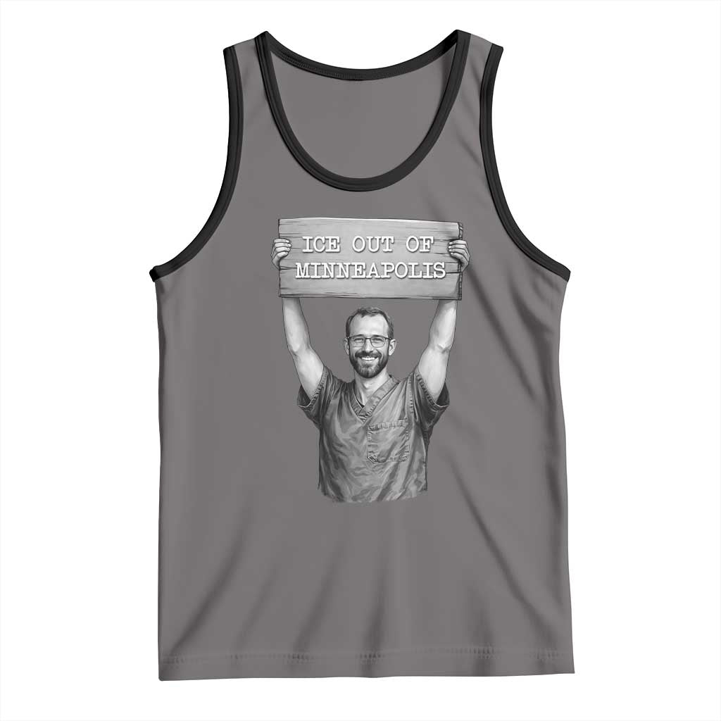 Ice Out Of Minneapolis Tank Top Alex Pretti Memorial ICU Nurse Tribute Support