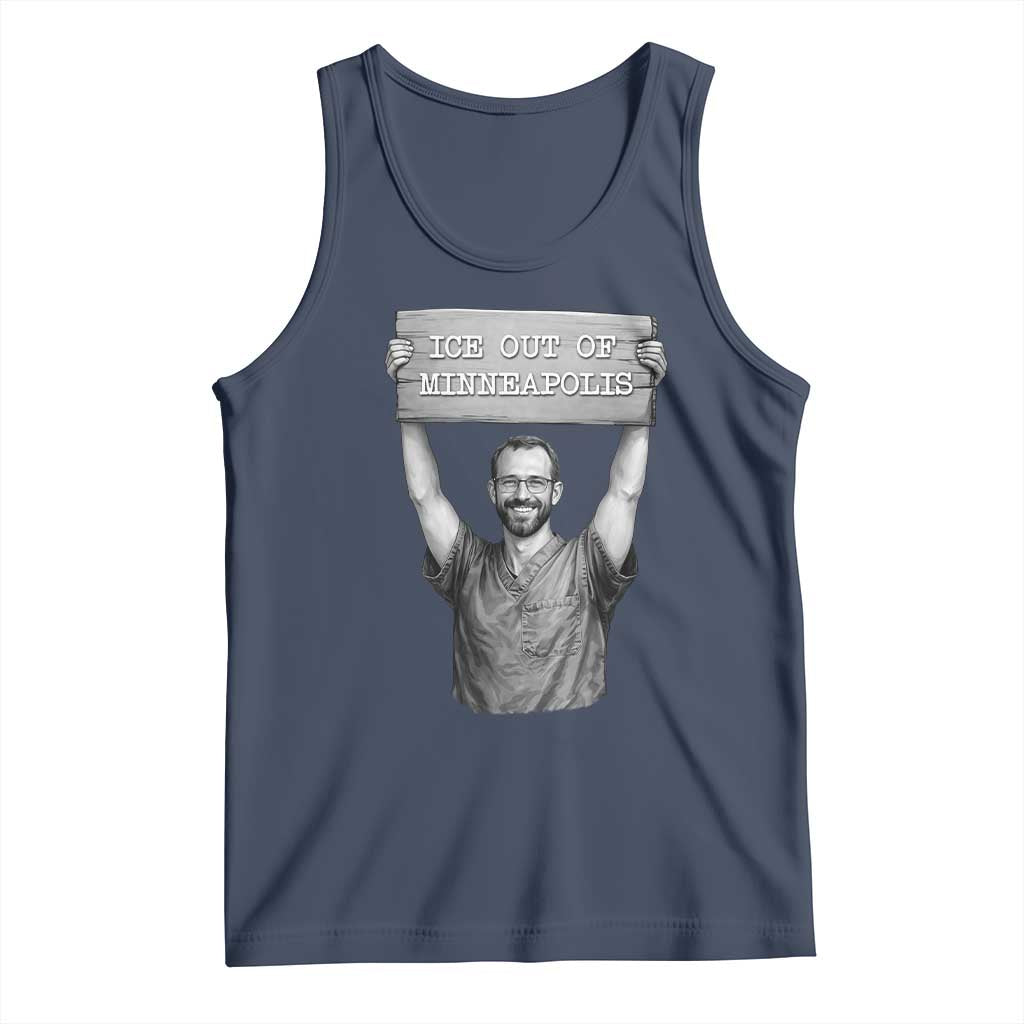 Ice Out Of Minneapolis Tank Top Alex Pretti Memorial ICU Nurse Tribute Support