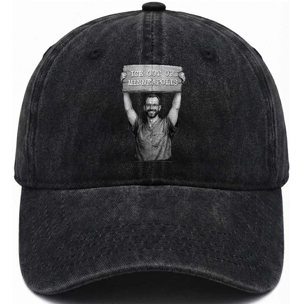 Ice Out Of Minneapolis Washed Cotton Baseball Cap Alex Pretti Memorial ICU Nurse Tribute Support