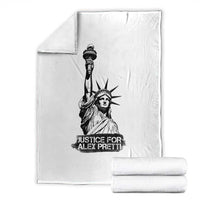 Justice For Alex Pretti Throw Blanket Statue Of Liberty Support Gift