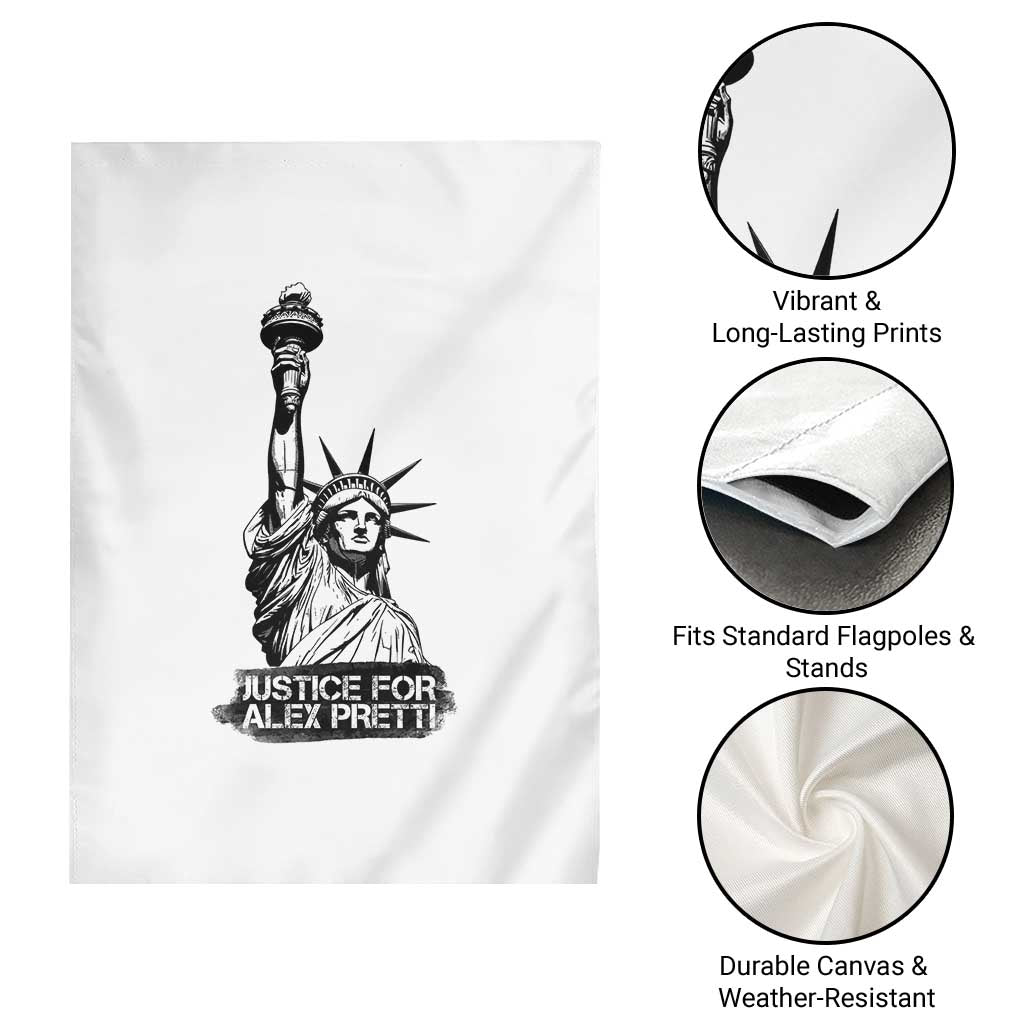 Justice For Alex Pretti Garden Flag Statue Of Liberty Support Gift