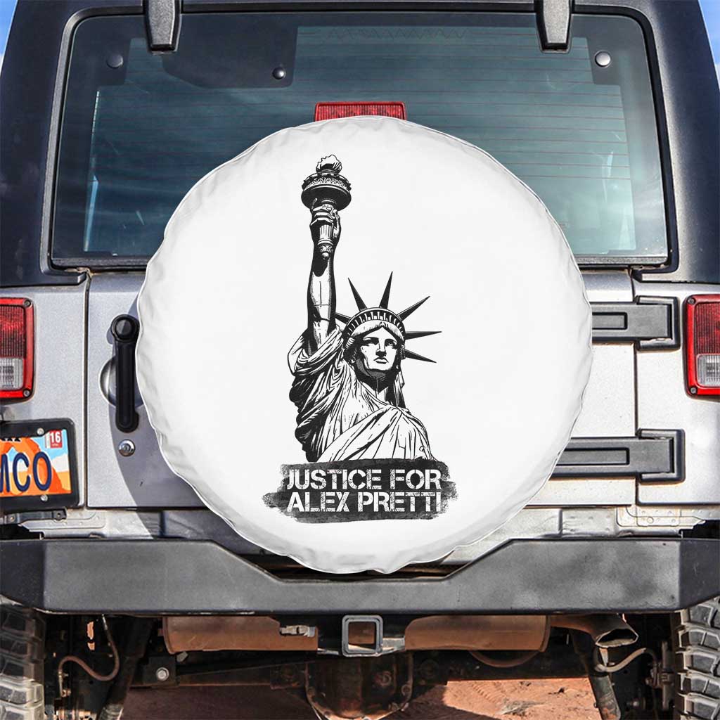 Justice For Alex Pretti Spare Tire Cover Statue Of Liberty Support Gift