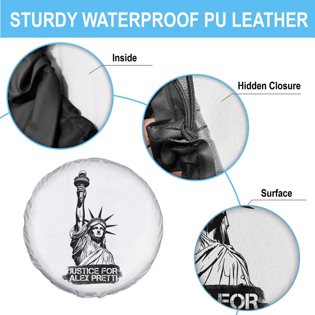 Justice For Alex Pretti Spare Tire Cover Statue Of Liberty Support Gift