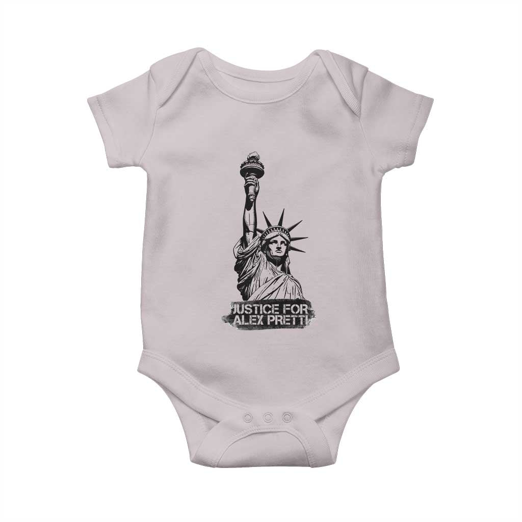Justice For Alex Pretti Baby Onesie Statue Of Liberty Support Gift
