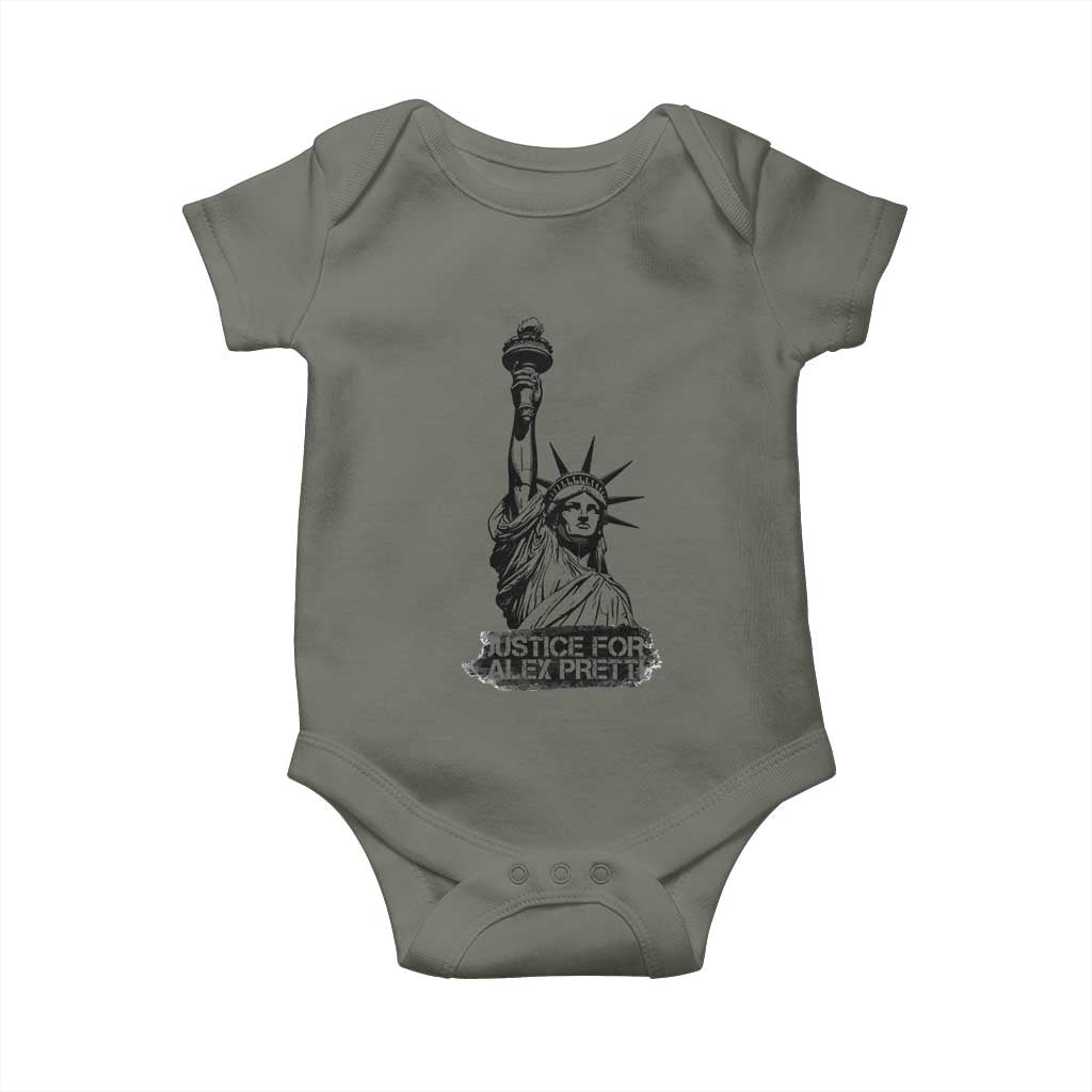 Justice For Alex Pretti Baby Onesie Statue Of Liberty Support Gift