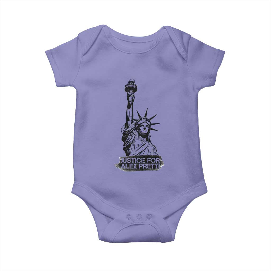 Justice For Alex Pretti Baby Onesie Statue Of Liberty Support Gift