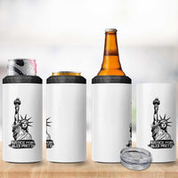 Justice For Alex Pretti 4 in 1 Can Cooler Tumbler Statue Of Liberty Support Gift