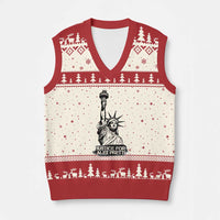 Justice For Alex Pretti V-Neck Knit Sweater Vest Statue Of Liberty Support Gift