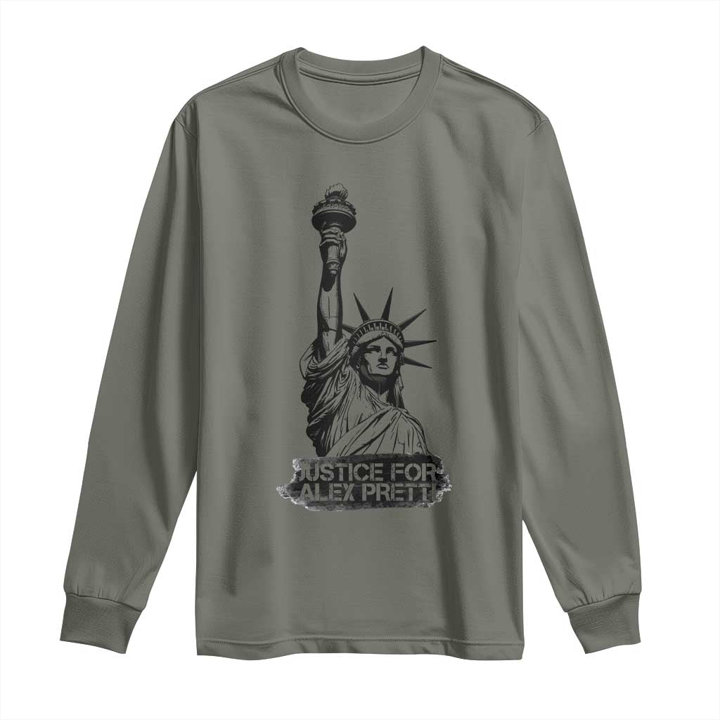Justice For Alex Pretti Long Sleeve Shirt Statue Of Liberty Support Gift