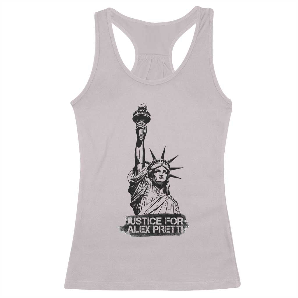 Justice For Alex Pretti Racerback Tank Top Statue Of Liberty Support Gift