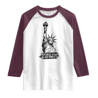 Justice For Alex Pretti Raglan Shirt Statue Of Liberty Support Gift