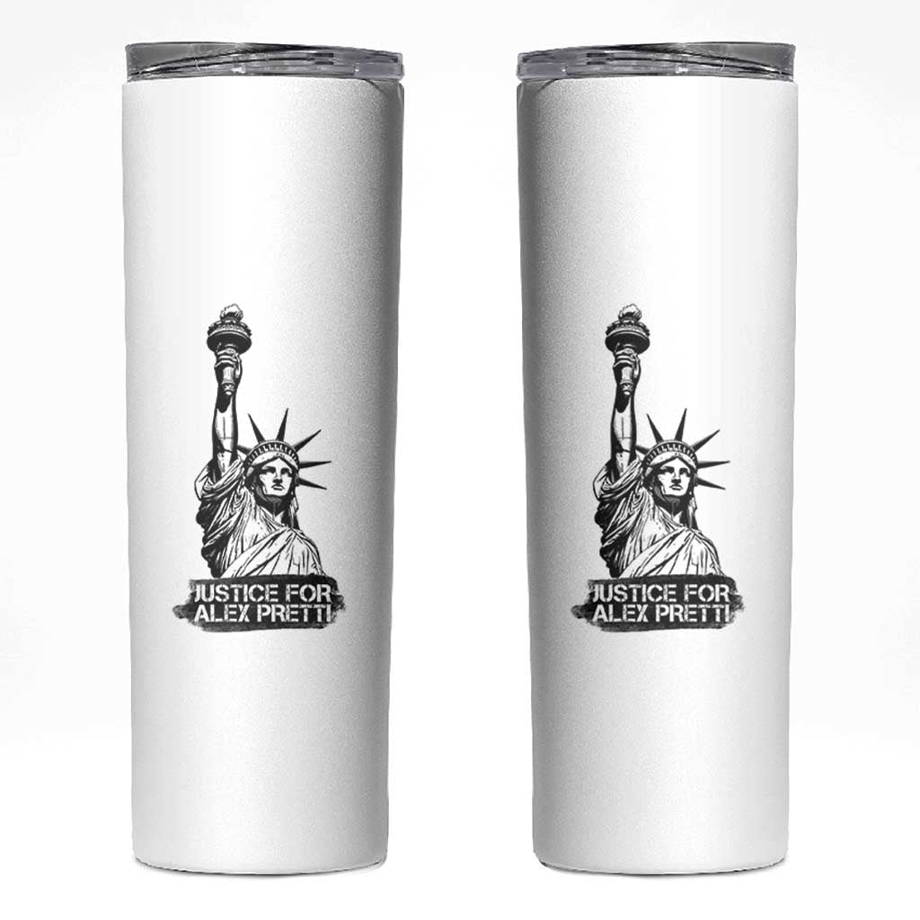 Justice For Alex Pretti Skinny Tumbler Statue Of Liberty Support Gift