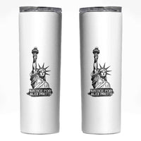 Justice For Alex Pretti Skinny Tumbler Statue Of Liberty Support Gift