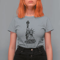 Justice For Alex Pretti T Shirt For Women Statue Of Liberty Support Gift