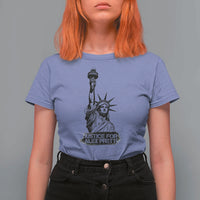 Justice For Alex Pretti T Shirt For Women Statue Of Liberty Support Gift