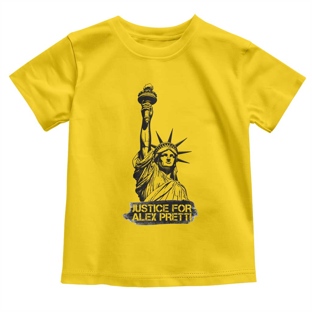 Justice For Alex Pretti Toddler T Shirt Statue Of Liberty Support Gift