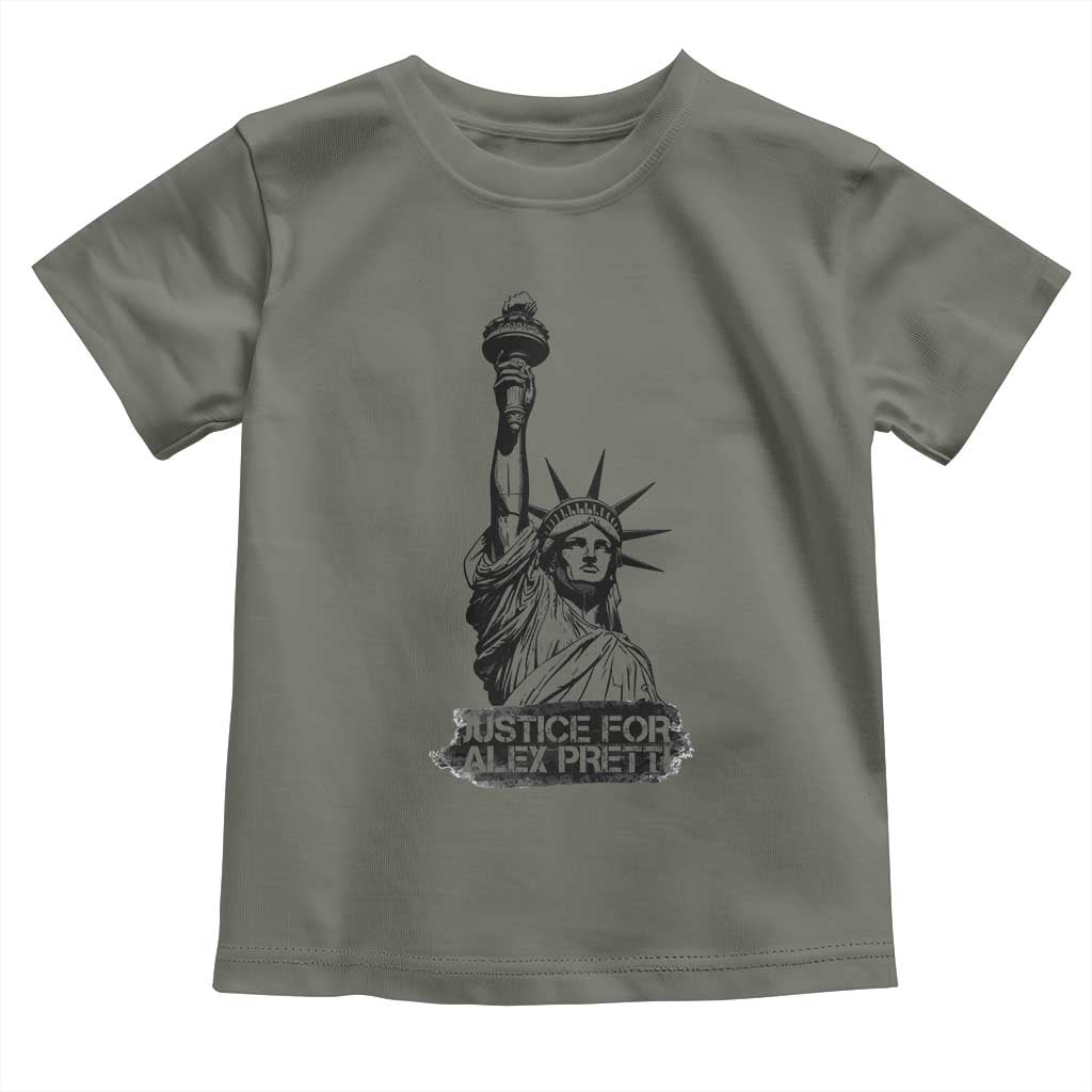 Justice For Alex Pretti Toddler T Shirt Statue Of Liberty Support Gift
