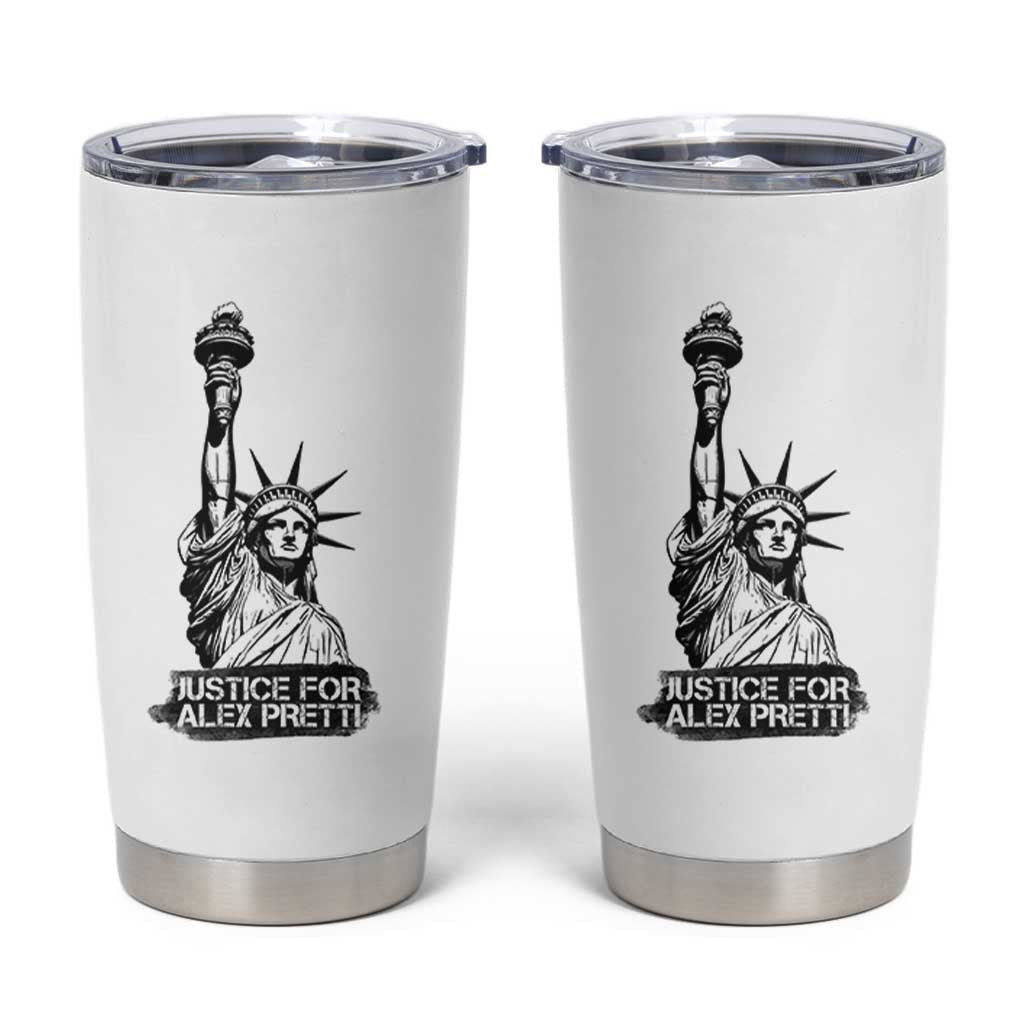 Justice For Alex Pretti Tumbler Cup Statue Of Liberty Support Gift