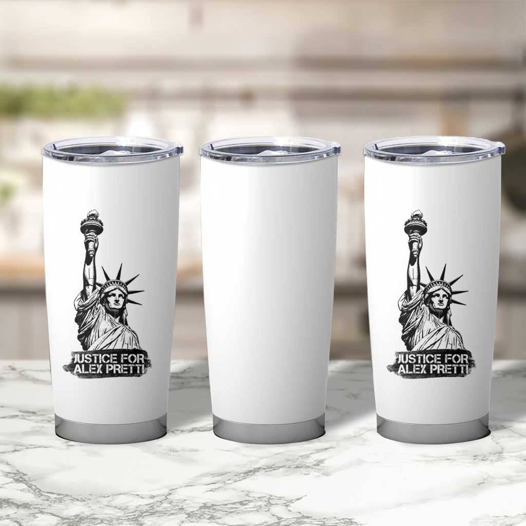 Justice For Alex Pretti Tumbler Cup Statue Of Liberty Support Gift
