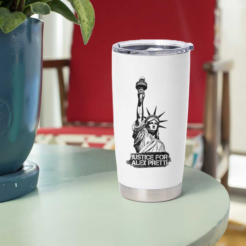Justice For Alex Pretti Tumbler Cup Statue Of Liberty Support Gift