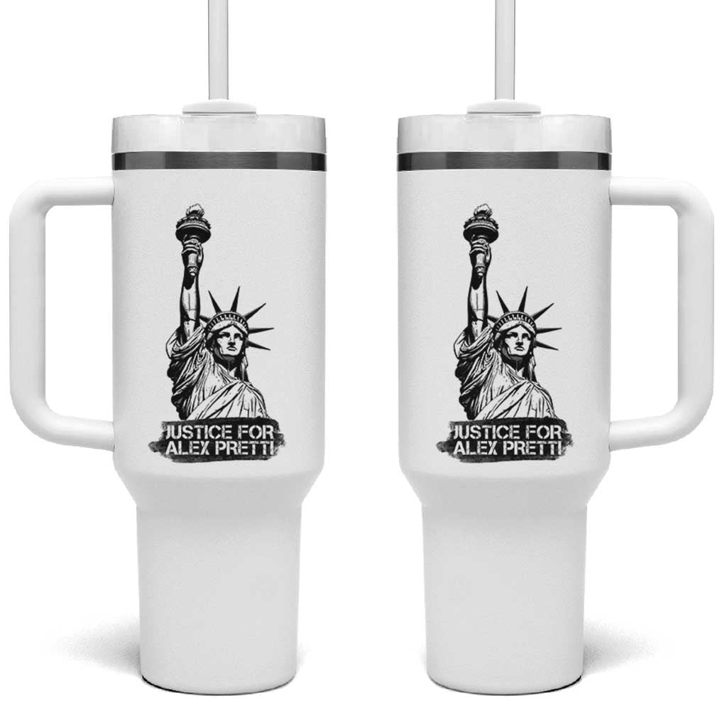 Justice For Alex Pretti Tumbler With Handle Statue Of Liberty Support Gift