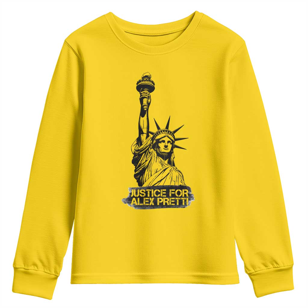 Justice For Alex Pretti Youth Sweatshirt Statue Of Liberty Support Gift