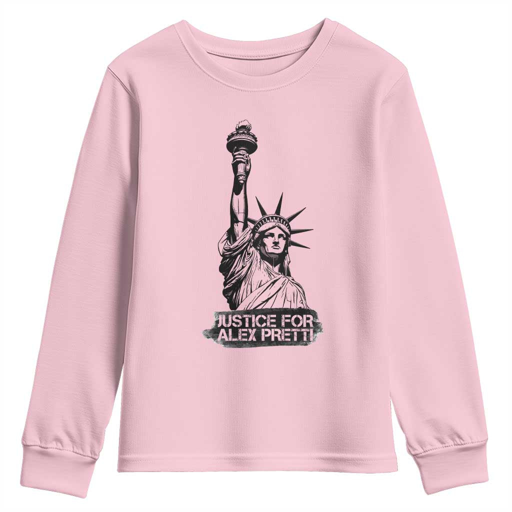 Justice For Alex Pretti Youth Sweatshirt Statue Of Liberty Support Gift